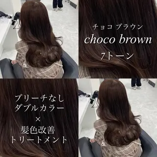 カラー 🤍ブリーチなし ブラウンhimi🤍のヘアスタイル
