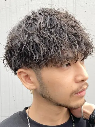パーマ メンズ fifth/原宿/ カットモデル/カズのヘアスタイル