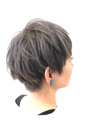 ショート カラー クロスパーマ松永裕久 似合わせカットのヘアスタイル