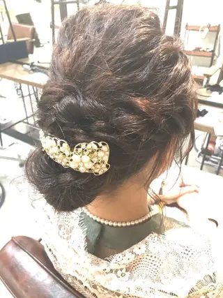 ミディアム カラー ヘアアレンジ cherir髪質改善 パーソナルカラー診断のヘアスタイル
