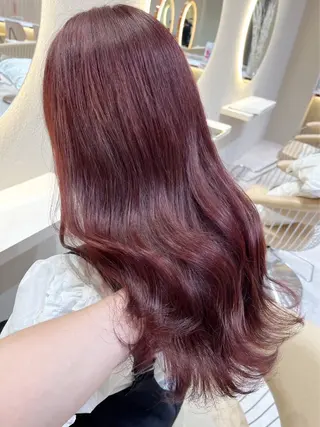 ロング ❤️ブリーチなし💚 ダブルカラー平野実花のヘアスタイル