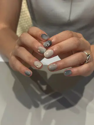 ショート カラー パーマ ヘアアレンジ メンズ キッズ ネイル マツエク・マツパ アイブロウ ar. harajukuのネイルデザイン