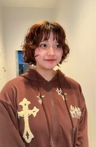 ショート パーマ 似合わせボブ/ 大人ボブ🩵しおのヘアスタイル