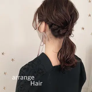 セミロング ヘアアレンジ 市川 千夏のヘアスタイル