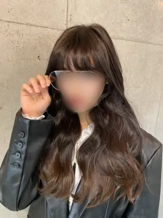 ロング 韓国タッセルカット レイヤーカットのヘアスタイル