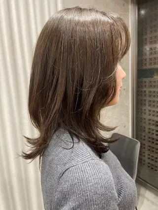 ミディアム カラー 表参道🌿赤み消し カラー/チナツのヘアスタイル