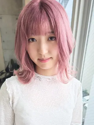 ミディアム カラー 髪質改善.縮毛矯正 ×韓国ヘアyukiのヘアスタイル