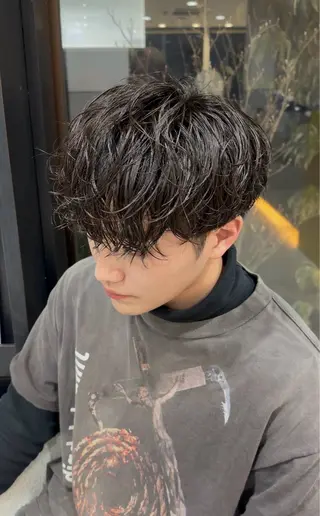 パーマ メンズ 寺島 理菜のヘアスタイル