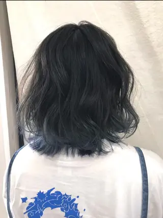 ショート カラー ヘアアレンジ 白髪ぼかしハイライト バレイヤージュヤマトのヘアスタイル