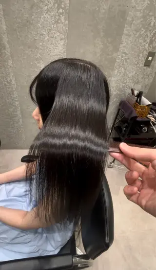 セミロング カラー 髪質改善ヘアケア 艶髪特化/上田のヘアスタイル