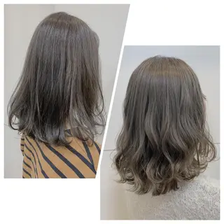 セミロング 頭皮×髪質改善 透明感カラー💎中村のヘアスタイル