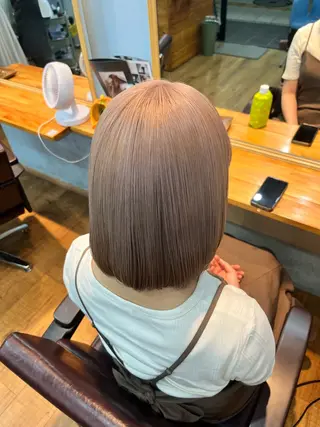 セミロング カラー 🫧ハイトーン/ ブリーチ🫧白石航汰のヘアスタイル