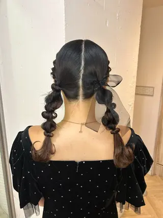 ヘアアレンジ ♛︎ きっか ♛︎ ヘアアレンジ🩵のヘアスタイル