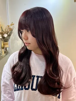 ロング カラー ヘアアレンジ 🫧透明感カラー/ ナルハ🫧のヘアスタイル