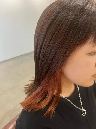 ミディアム カラー 三島 有佳里のヘアスタイル