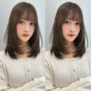 ミディアム カットモデル募集 長谷川のヘアスタイル