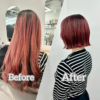 ミディアム カラー ブリーチなし/レイヤ ー特化🌈Tommyのヘアスタイル