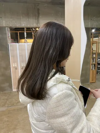 ミディアム カラー シミズ アスカのヘアスタイル