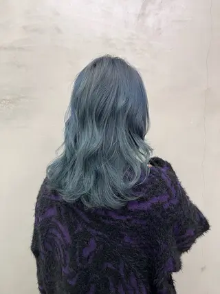 ロング カラー 縮毛矯正／艶カラー アオキタイキのヘアスタイル