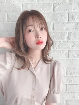 ミディアム カラー なりたいが叶う ながしまじゅんきのヘアスタイル