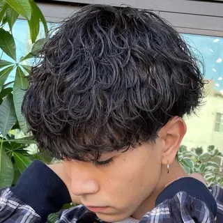 ミディアム パーマ ヘアアレンジ メンズ fifth 石川 凪のヘアスタイル