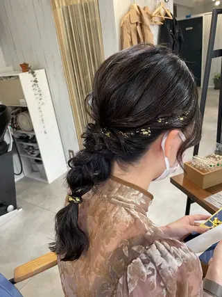 ロング カラー ヘアアレンジ 髪質改善🫧美髪矯正 🤍Yuiのヘアスタイル