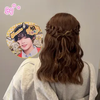 ヘアアレンジ 顔周り/ガーリー /ヘアメ/あつはのヘアスタイル