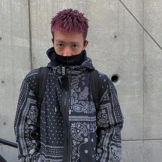 カラー メンズ パーマ、髪質改善 カズマのヘアスタイル