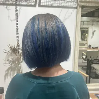 ショート ハイトーン🦄ネイル 💞のぶちのネイルデザイン