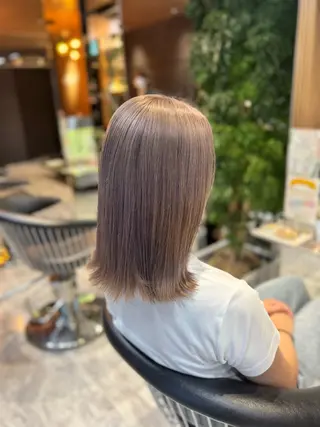 ミディアム 韓国艶髪/透明感 カラー/ひなののヘアスタイル