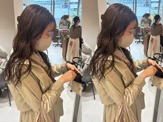 セミロング 大久保 愛のヘアスタイル