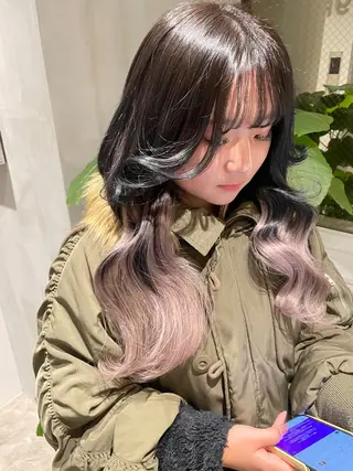 ロング カラー 🪸店長ハイトーン エクステmisakiのヘアスタイル