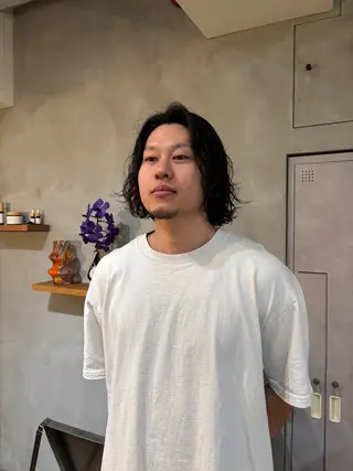ミディアム メンズ 大人メンズショート/ ナチュラルヘア/福田のヘアスタイル