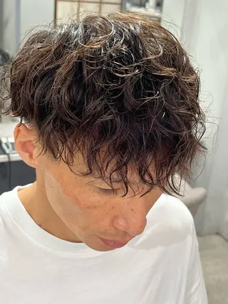 パーマ メンズ 🍐シャドウパーマ メンズ特化/守岡🍐のヘアスタイル