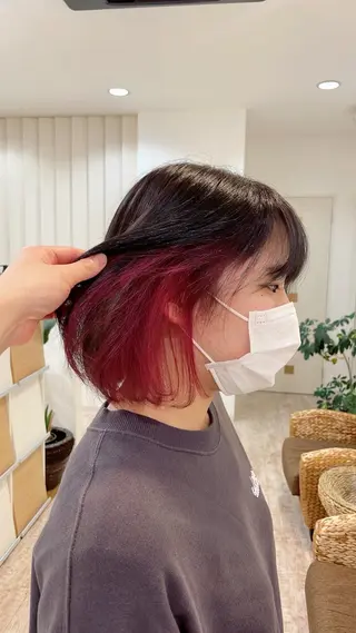 カラー ボブ/艶髪 soleilrukaのヘアスタイル