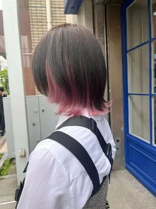 ミディアム 🎀♥️推しカラー tomoka💜🍭のヘアスタイル