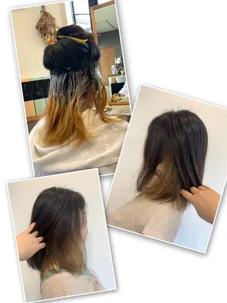 ミディアム カラー 小林 由里香のヘアスタイル