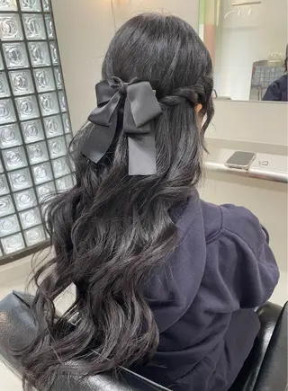 ロング ヘアアレンジ デザインカラー💖/ ヘアセット/manaのヘアスタイル