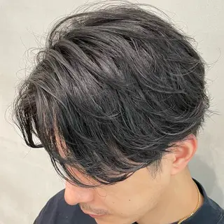 ミディアム パーマ ヘアアレンジ メンズ fifth 石川 凪のヘアスタイル