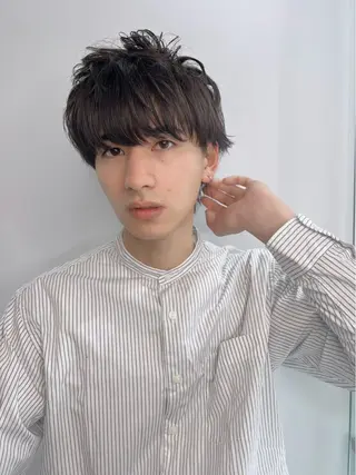 メンズ スパイキー/韓国 パーマ/メンズ/直輝のヘアスタイル
