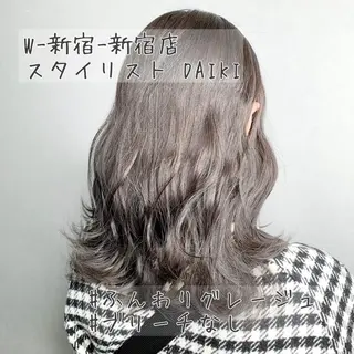 セミロング カラー パーマ ヘアアレンジ メンズ キッズ ネイル マツエク・マツパ 新宿駅近♡友達とOK 🦋W -ワット -のヘアスタイル
