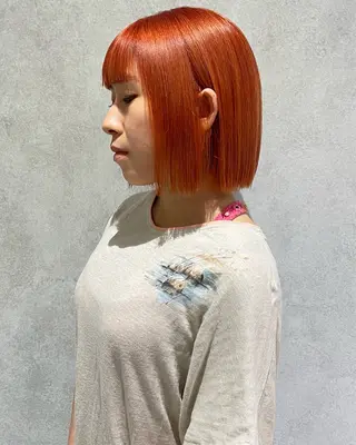ミディアム カラー yumemiレイヤー ‎✴︎ 透明感カラーのヘアスタイル