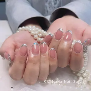 ミディアム 💎CC・NaNa 韓国風ネイル🌙Cのネイルデザイン