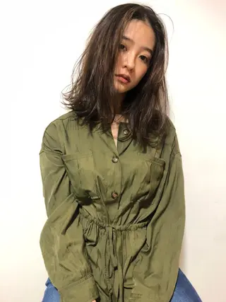 ミディアム カラー ノンダメージサロン/ 豊中/美容室のヘアスタイル