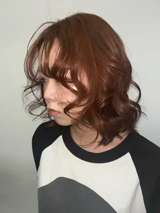 ミディアム カラー yuan tanakaのヘアスタイル
