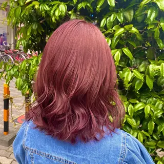 ミディアム カラー マンツーマン女性 美容師 奏のヘアスタイル