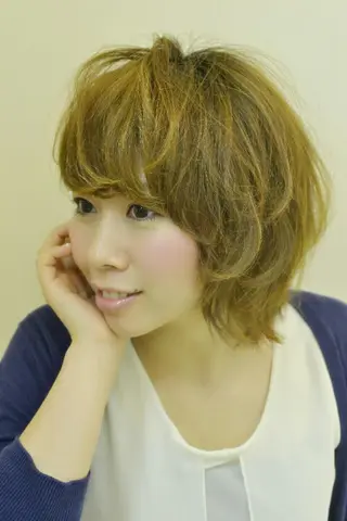 ショート ミディアム カラー sato yoのヘアスタイル