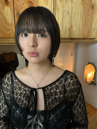 ショート カラー 似合わせカット レイヤー/ボブのヘアスタイル
