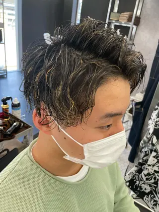 ミディアム カラー パーマ メンズ メンズ専門美容室 /久徳大輝のヘアスタイル