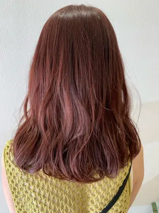 セミロング カラー hub hair レイヤー/透明感のヘアスタイル